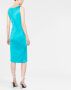 Versace Midi-jurk met col Blauw - Thumbnail 4