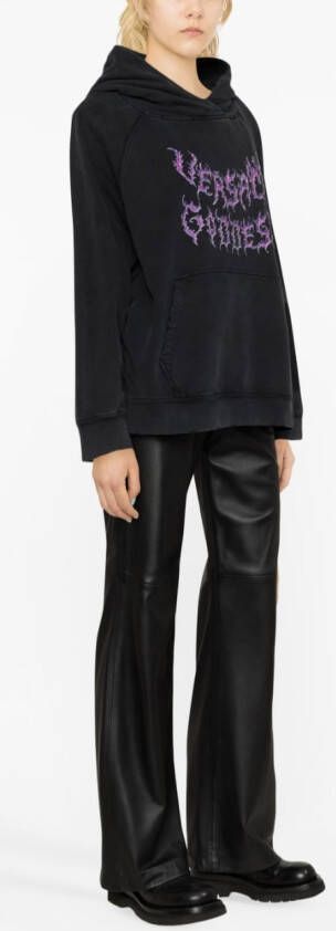 Versace Hoodie met grafische print Zwart