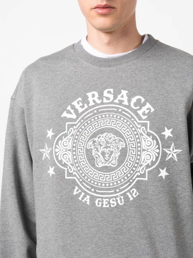 Versace Medusa Badge sweater Grijs