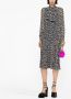 Versace Midi-jurk met logoprint Zwart - Thumbnail 2