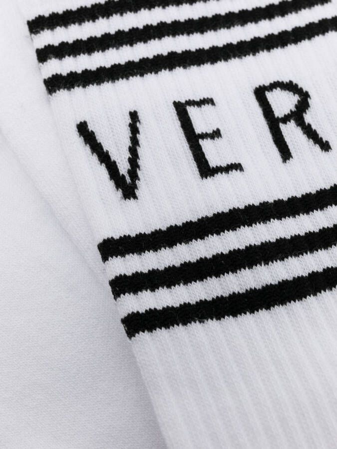 Versace 1990s Vintage sokken met logo Wit