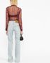 Versace Semi-doorzichtig shirt Roze - Thumbnail 4