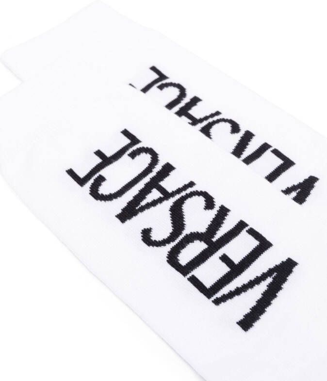 Versace Sokken met logoprint Wit