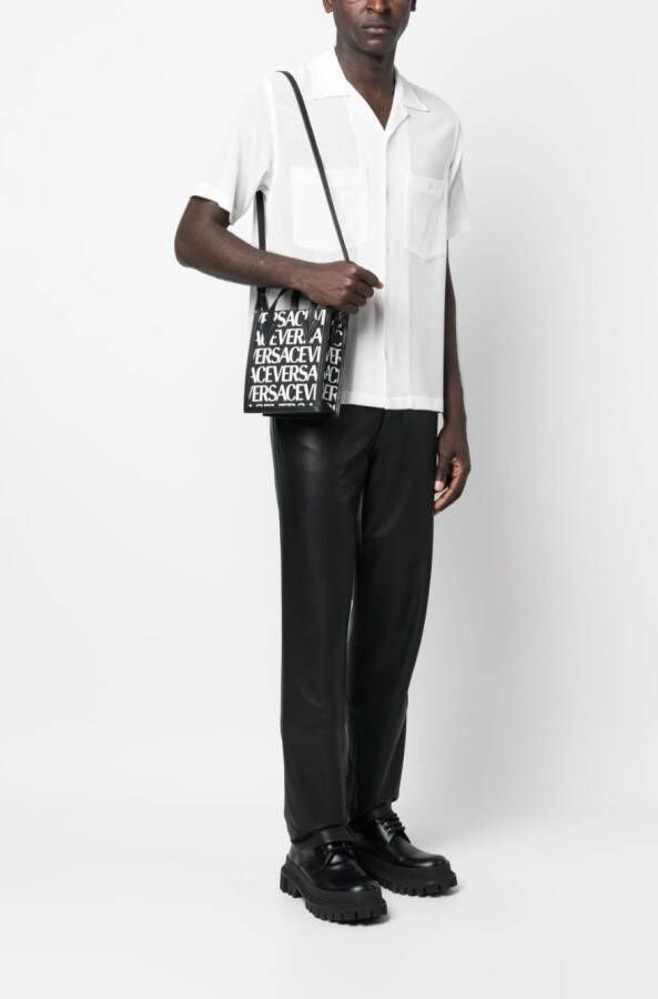 Versace Shopper met logoprint Zwart