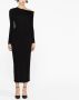 Versace Midi-jurk met lange mouwen Zwart - Thumbnail 2