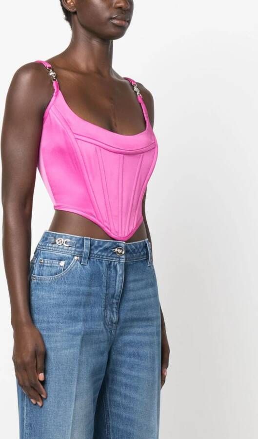 Versace Medusa '95 korset top Roze