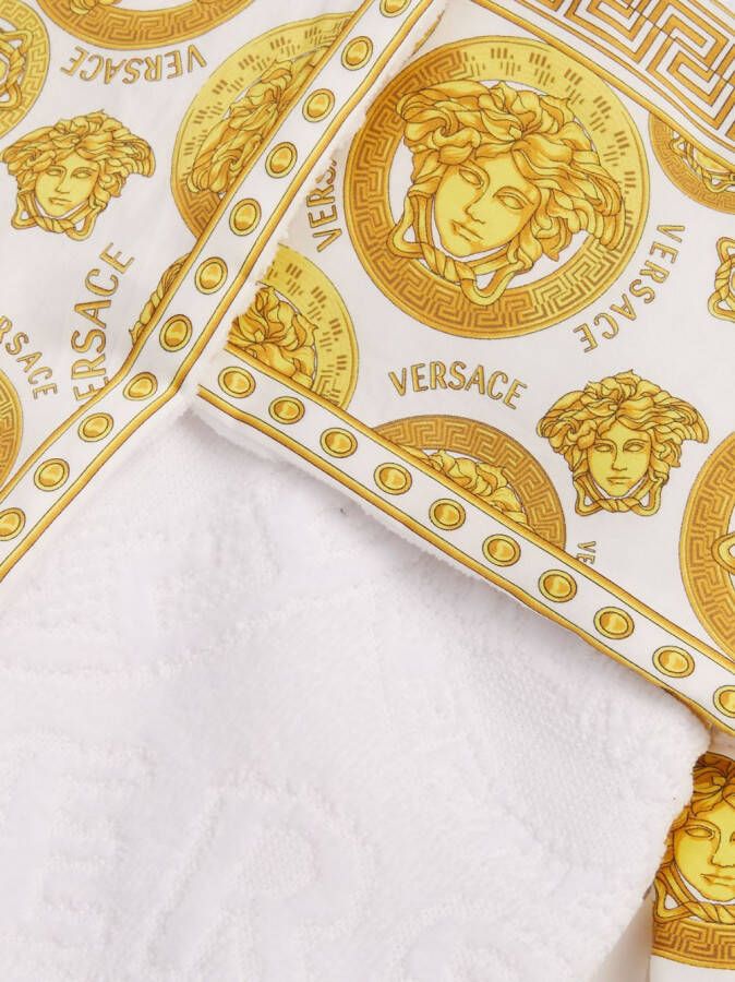 Versace Badjas met Meduda logoprint Wit