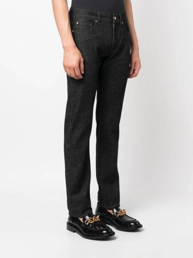 Versace Medusa Flame straight jeans Zwart