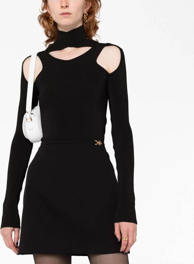 Versace Mini-rok met plakkaat Zwart
