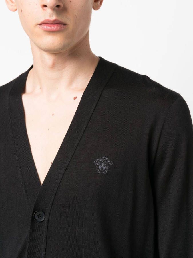 Versace Vest met geborduurd logo Zwart
