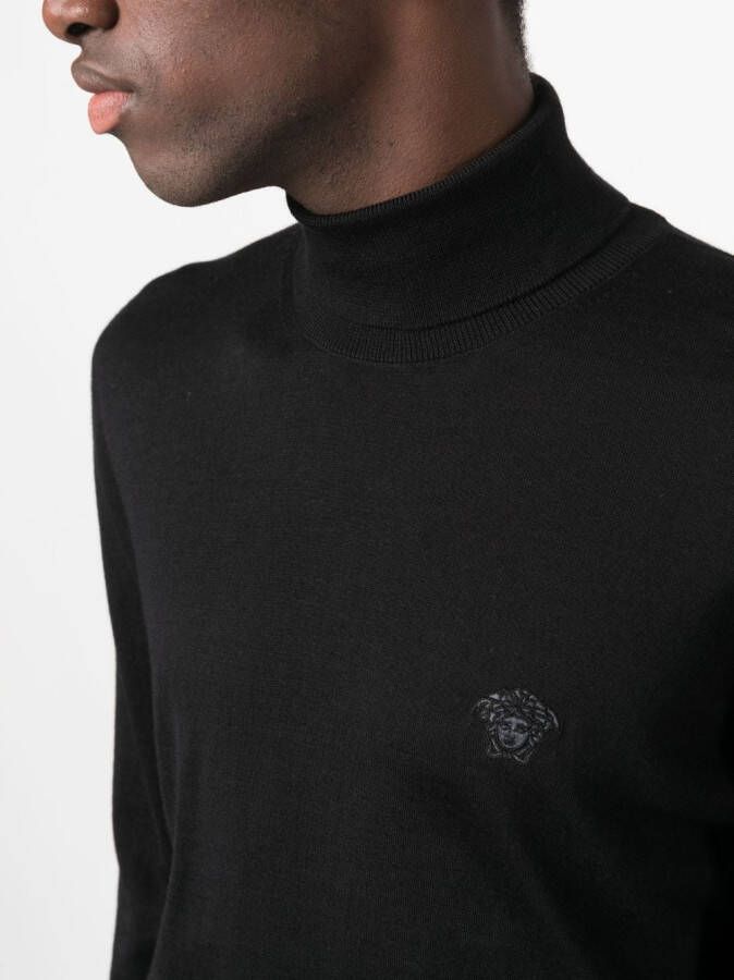 Versace Trui met Medusa patch Zwart