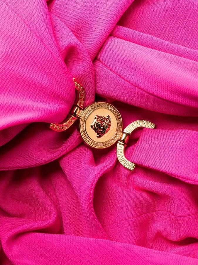 Versace Midi-jurk met Medusa plakkaat Roze