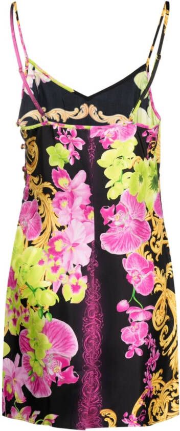 Versace Mini-jurk met Medusa-print Zwart