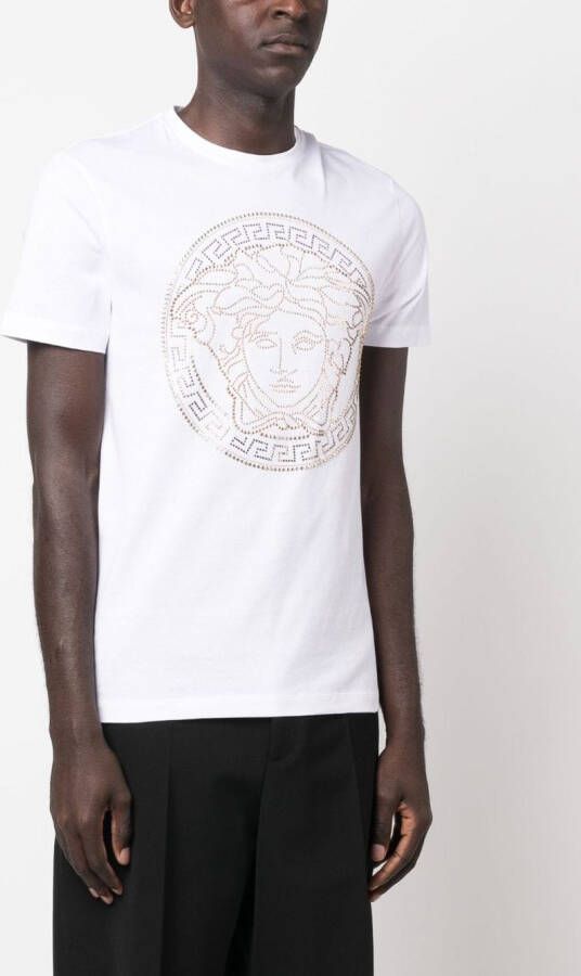 Versace T-shirt met Medusa-print Wit