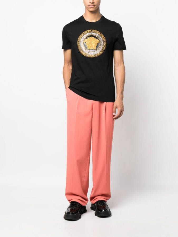 Versace T-shirt verfraaid met kristallen Zwart