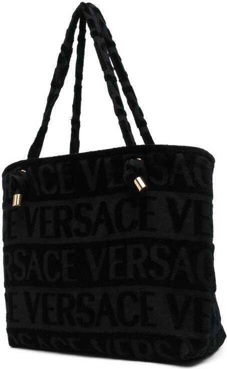 Versace Icon handdoek shopper Zwart