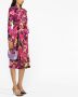 Versace Midi-jurk met bloemenprint Zwart - Thumbnail 2