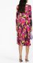 Versace Midi-jurk met bloemenprint Zwart - Thumbnail 3