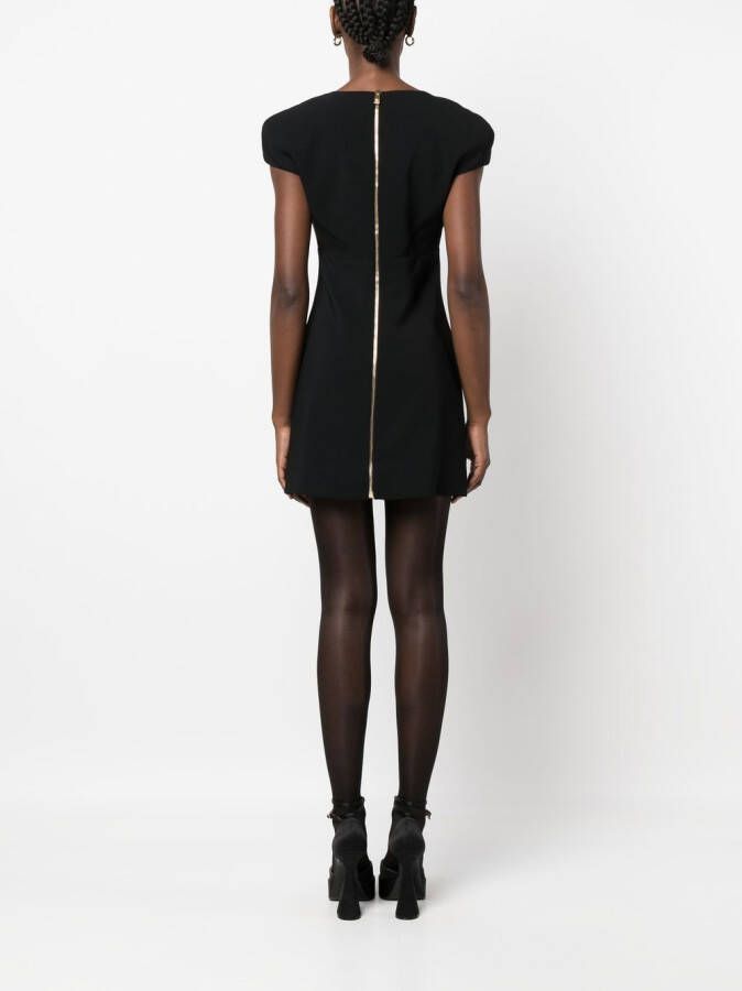 Versace Midi-jurk met kapmouwen Zwart