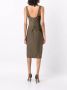 Versace Midi-jurk met veiligheidsspeld Groen - Thumbnail 4