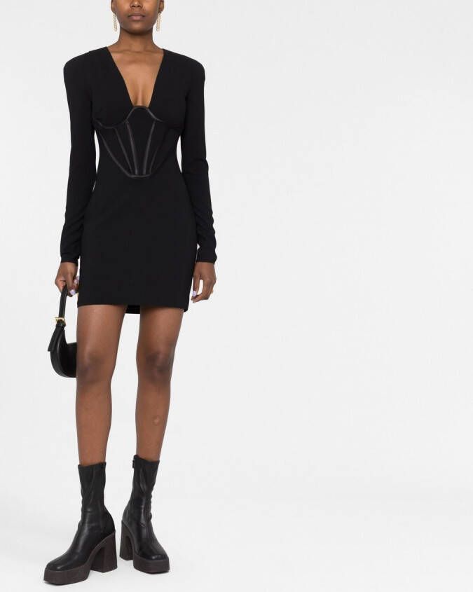 Versace Mini-jurk met korset stijl Zwart
