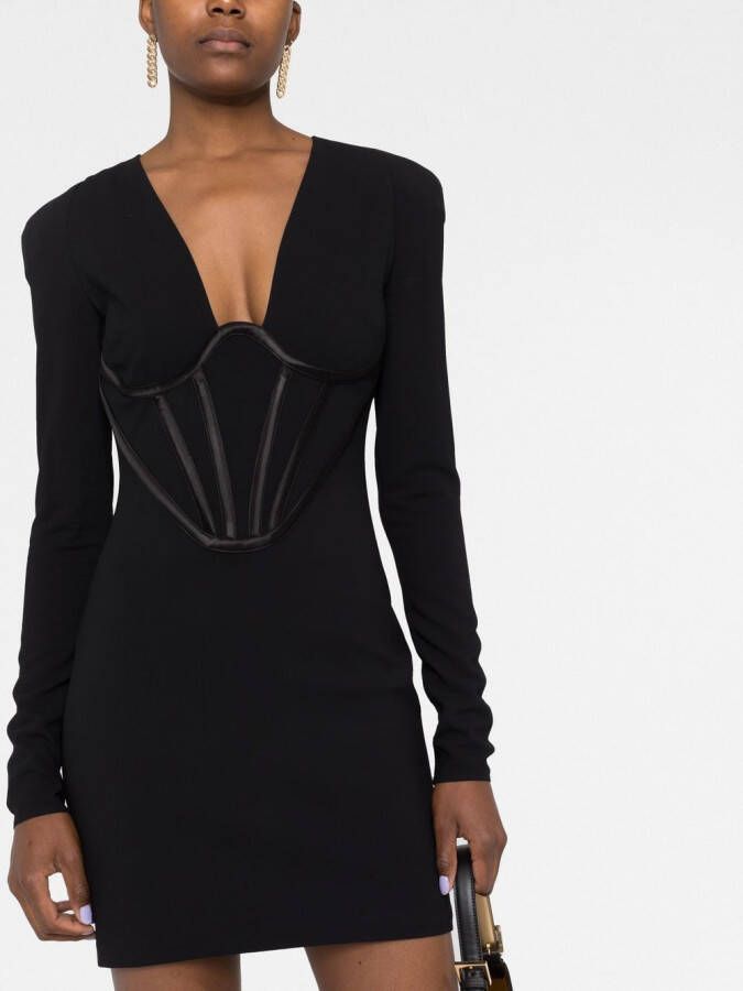 Versace Mini-jurk met korset stijl Zwart