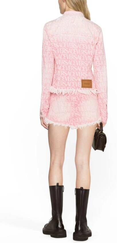 Versace Mini-rok met jacquard Roze