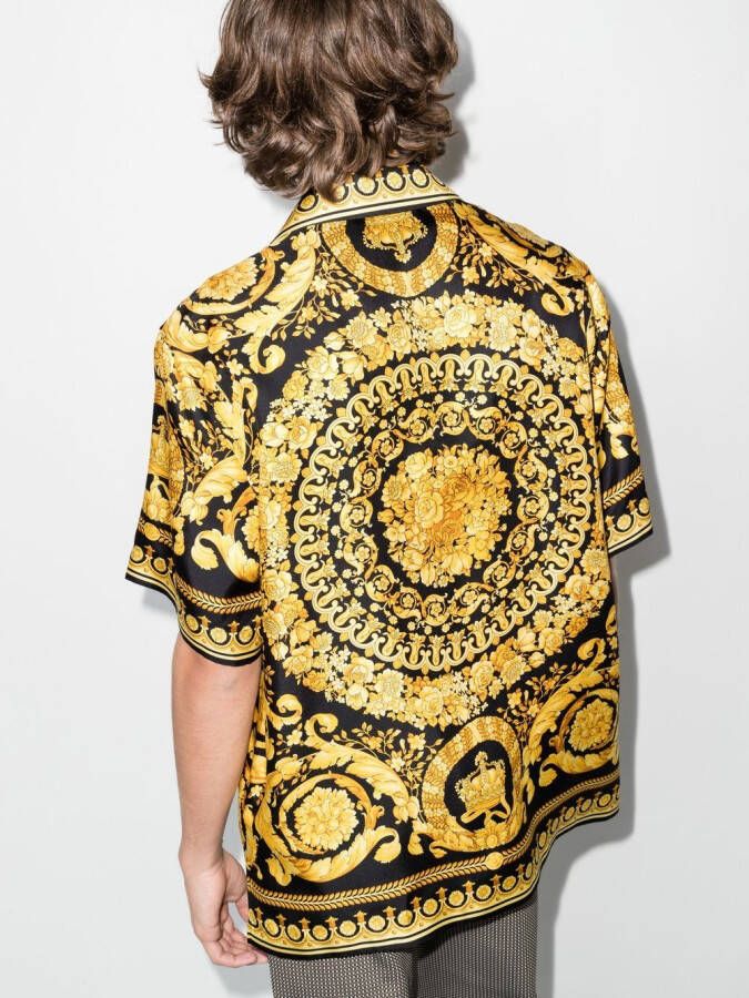 Versace Overhemd met Barocco print Geel