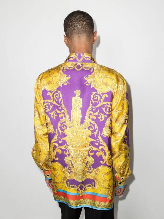 Versace Overhemd met barokprint Geel