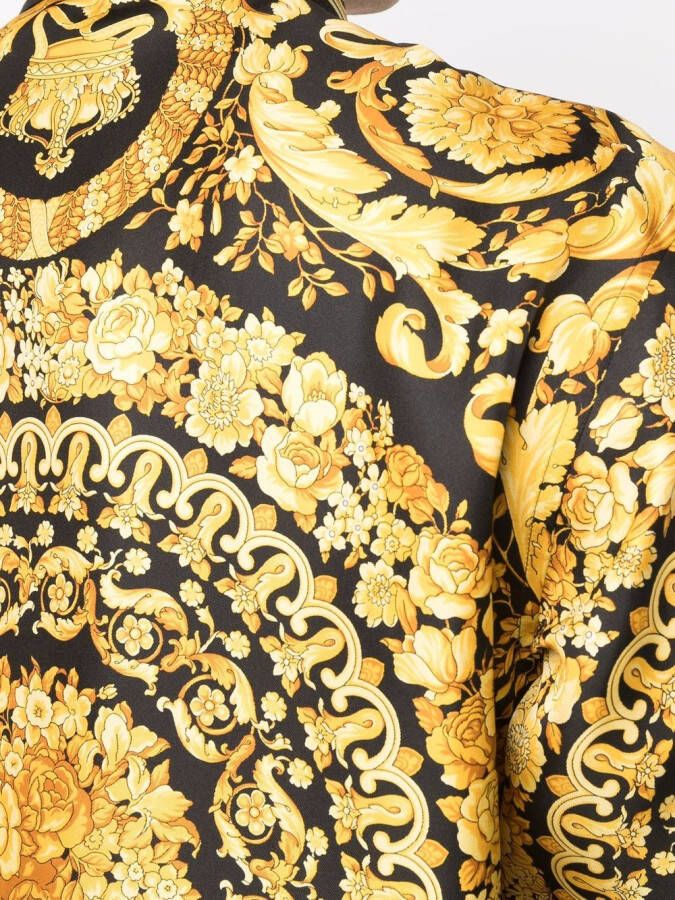 Versace Overhemd met barokprint Zwart