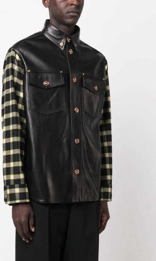 Versace Overhemd met geruit vlak Zwart