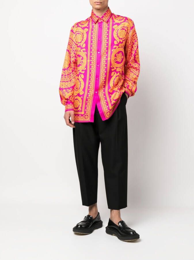Versace Overhemd met grafische print Roze