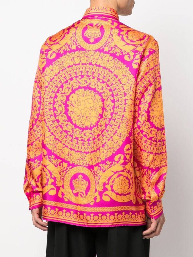 Versace Overhemd met grafische print Roze