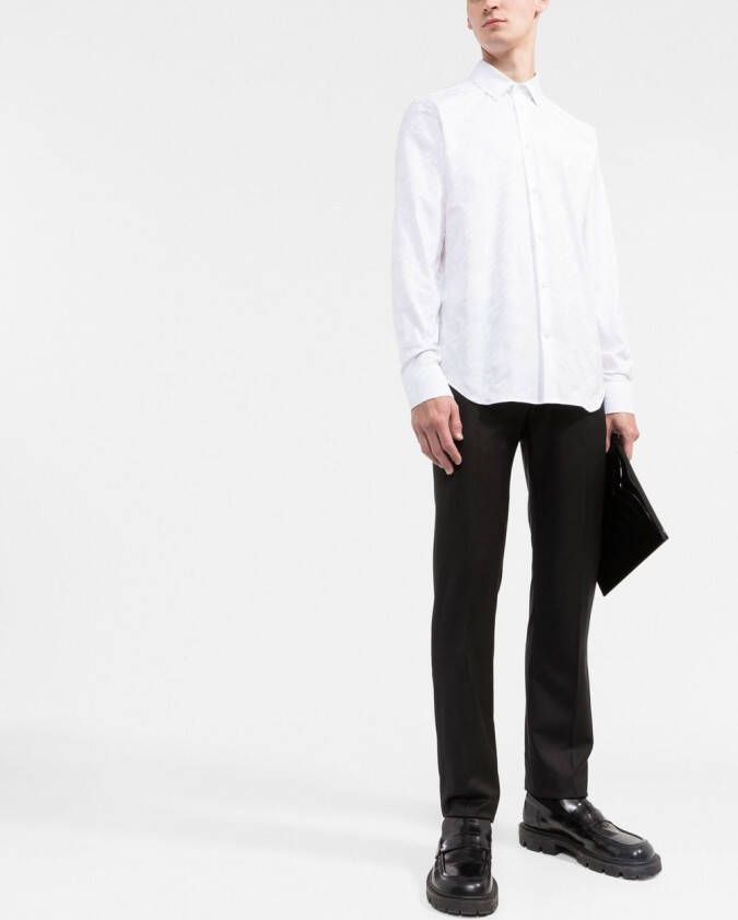 Versace Overhemd met jacquard Wit