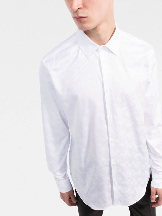 Versace Overhemd met jacquard Wit