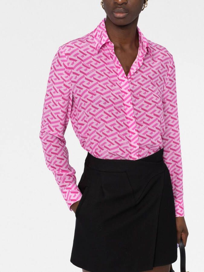 Versace Overhemd met print Roze