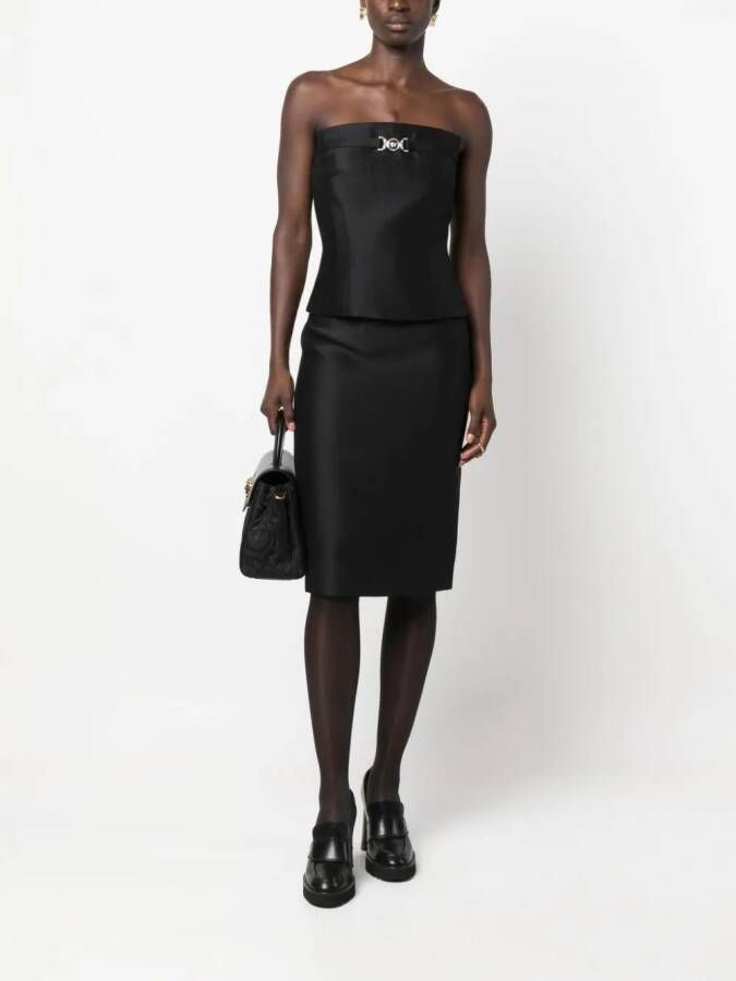 Versace Geruite midi-rok Zwart
