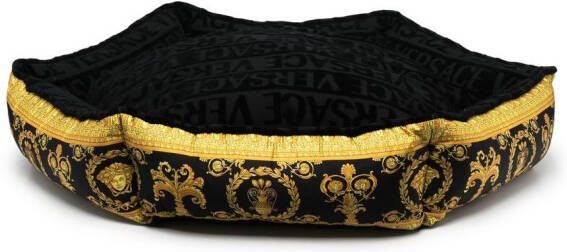 Versace Pet met logoprint Zwart