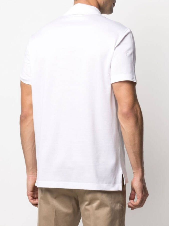 Versace Poloshirt met borduurde Medusa Wit