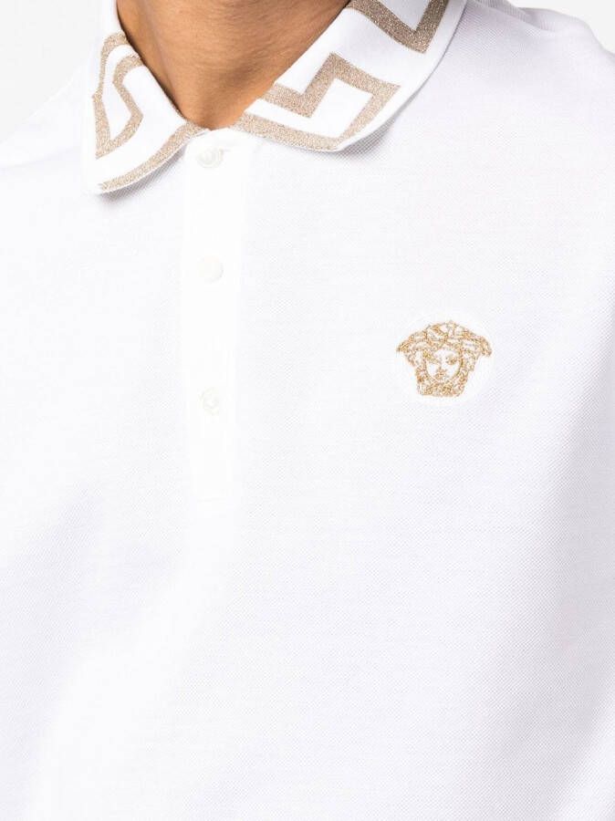 Versace Poloshirt met Medusa-logo Wit
