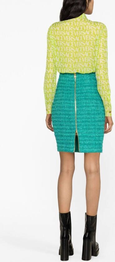 Versace Blouse met strik Groen