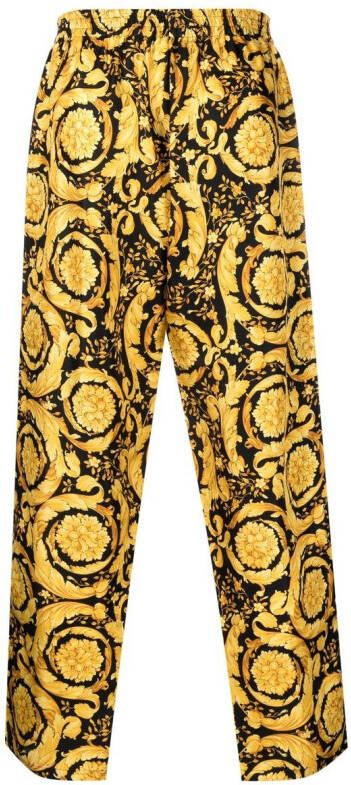 Versace Pyjamabroek met barokprint Geel