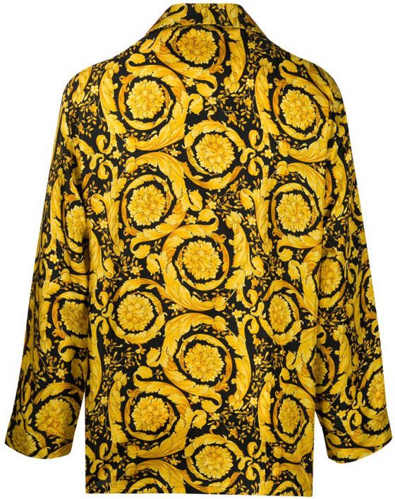 Versace Pyjamashirt met barokprint Geel