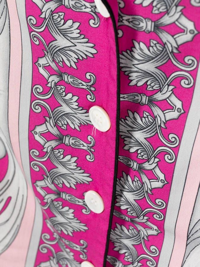Versace Pyjamashirt met barokprint Roze