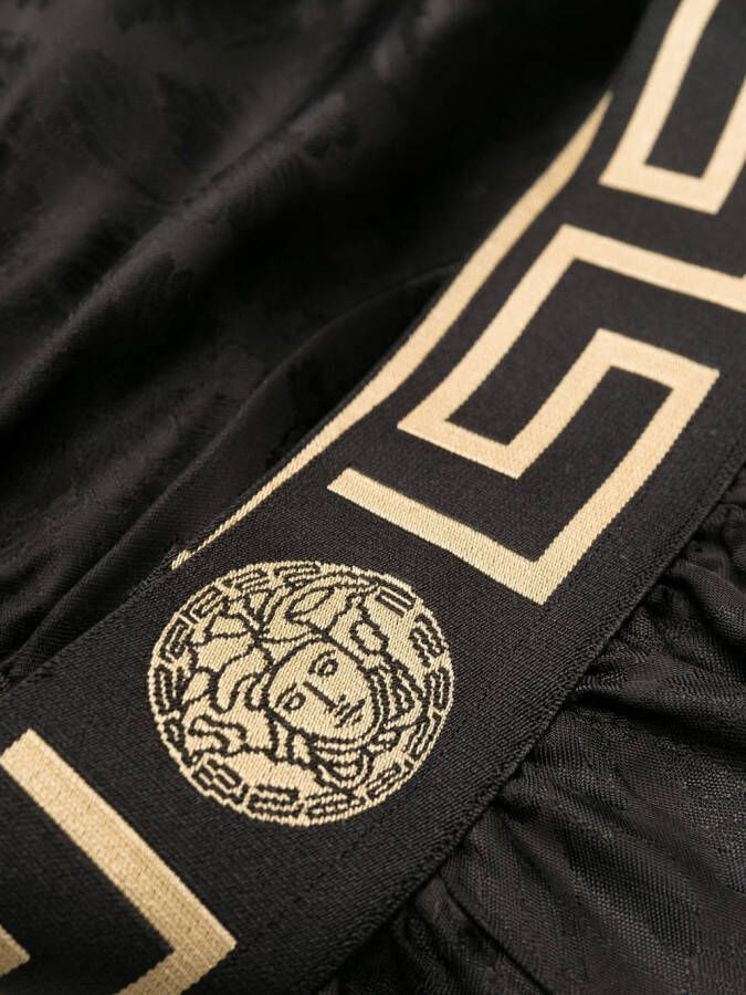 Versace Pyjamashorts met Greca detail Zwart