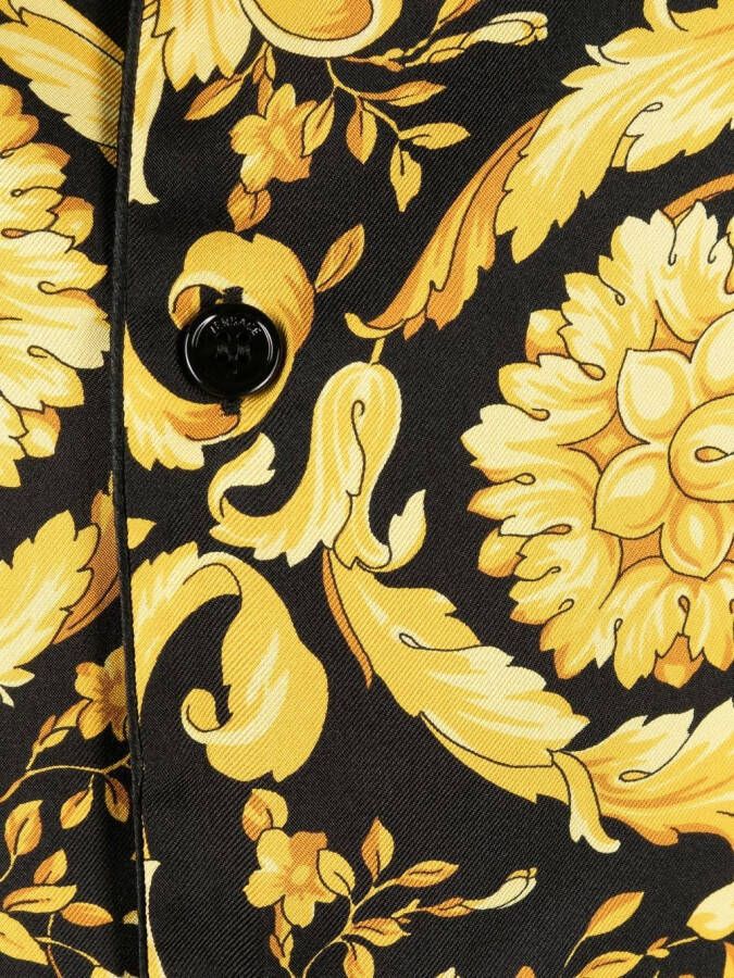 Versace Pyjamatop met Barocco print Geel