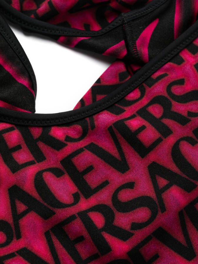 Versace Badpak met open rug Roze