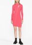 Versace Slashed midi-jurk met col Roze - Thumbnail 2