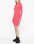 Versace Slashed midi-jurk met col Roze - Thumbnail 3