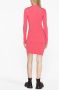 Versace Slashed midi-jurk met col Roze - Thumbnail 4
